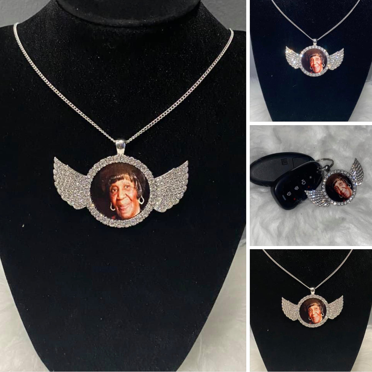 Memory necklace store with wings