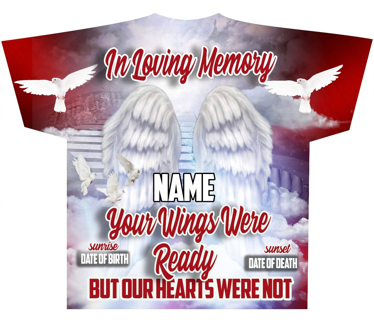 Your Wings Were Ready Family Memorial Custom Photo Shirt